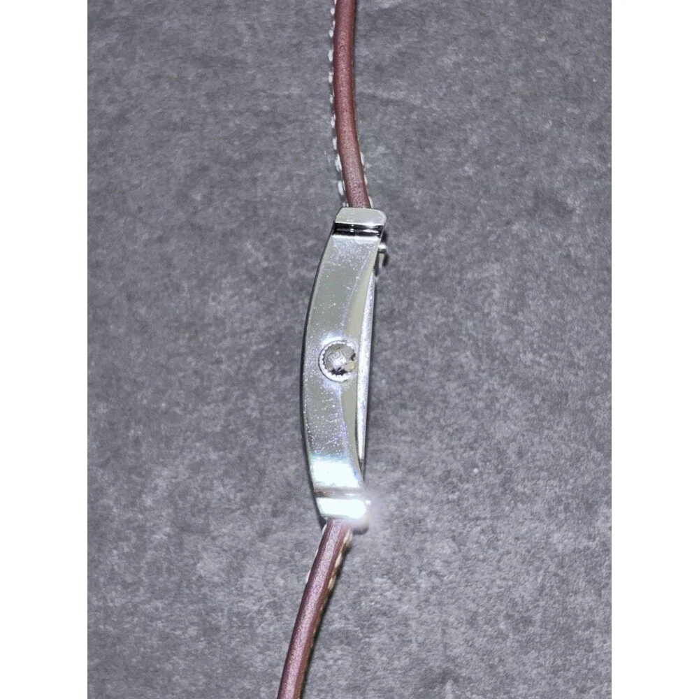 Hermes 21mm Stainless Steel And Natural Barenia Leather Here H PM Quartz Watch